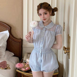 Coquette Babydoll Gingham romper jumpsuit