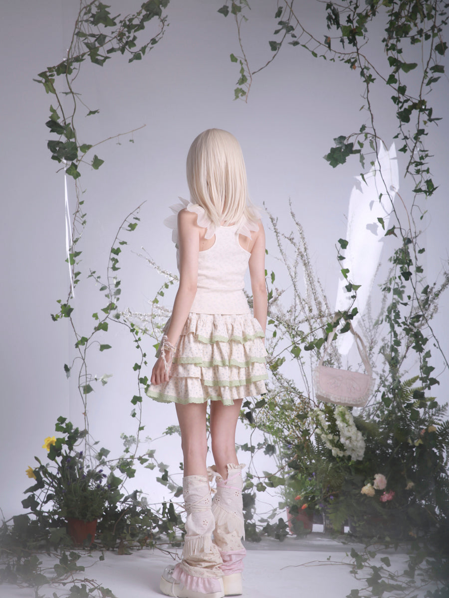 Get trendy with [Rose Island] Lil Spring Tinker Bell Crop Top Skirt Set - Dress available at Peiliee Shop. Grab yours for $29 today!