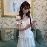 Rose Candy Summer Rose Cottage Lace Bow Knit Cardigan