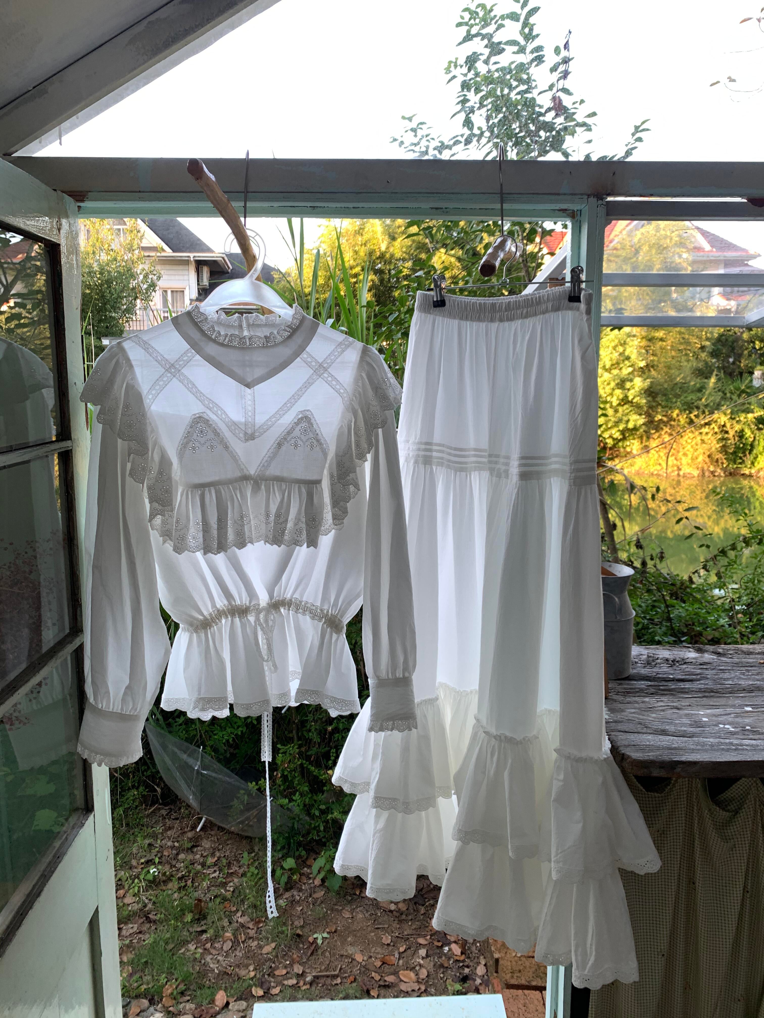 Get trendy with [Tailor Made] In My Fairy Dream Handmade Cotton Dress Set -  available at Peiliee Shop. Grab yours for $88 today!