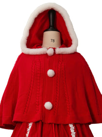 Get trendy with Little Riding Hood Fairy Tale Christmas Knitting Cape Cosplay -  available at Peiliee Shop. Grab yours for $39.90 today!