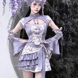 Get trendy with [Blood Supply] Dragon Wisteria Lolita Fashion Shorts - Skirt available at Peiliee Shop. Grab yours for $45 today!