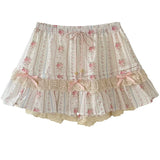 Rose Island Forest Tea Party Floral Mini Skirt with Bloomers