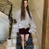SPOII UNOSA Clair de Romance Ruffle Sleeve Blouse