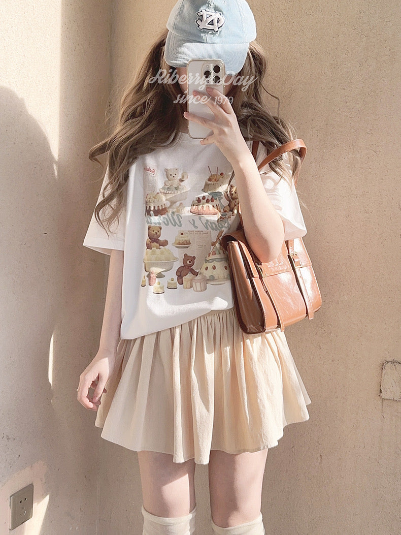 Get trendy with Doll Dream Cotton Mini Skirt with sweatshorts inside -  available at Peiliee Shop. Grab yours for $18 today!
