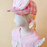 [Black Friday 2025] 本守造 • Strawberry Bunny Ears Gingham Cap