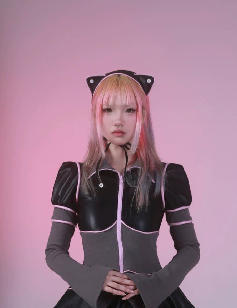 Get trendy with [Evil tooth]Mechanical Cat Ears Leather Headband - Headband available at Peiliee Shop. Grab yours for $27 today!