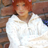 Sleepy Fairy Floral Deer Hoodie And Flare Pants Set