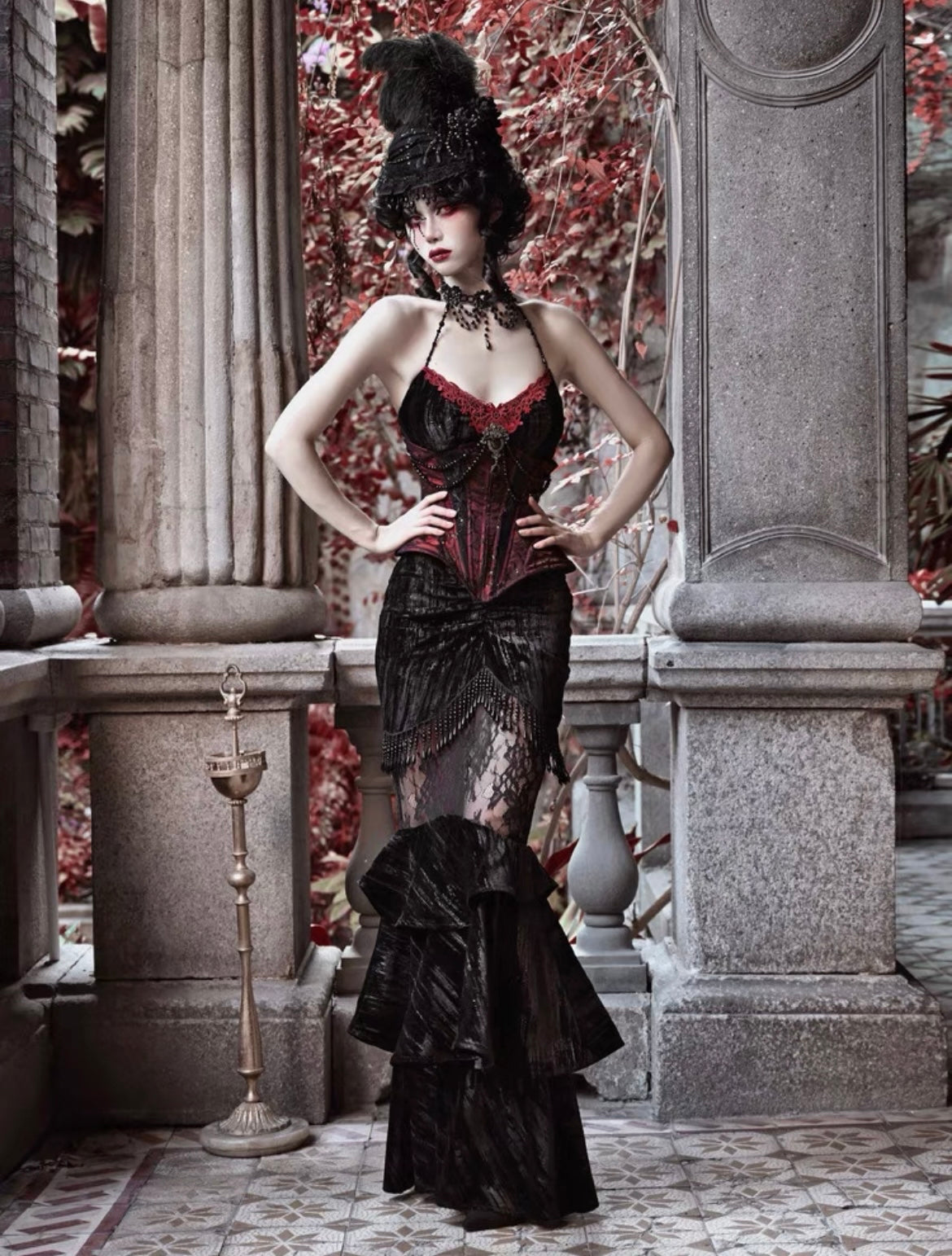 Get trendy with [Blood Supply] Gothic Mermaid Skirt - Clothing available at Peiliee Shop. Grab yours for $48 today!