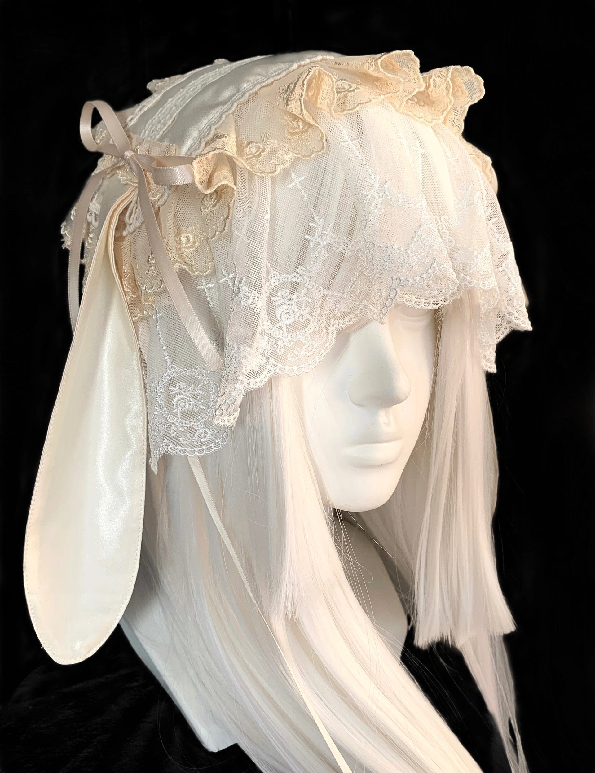 Get trendy with Beige Version Handmade Bunny Hat Headband -  available at Peiliee Shop. Grab yours for $21.90 today!