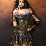 Blood Supply • Golden Hour Baroque Ruffle Mini Skirt