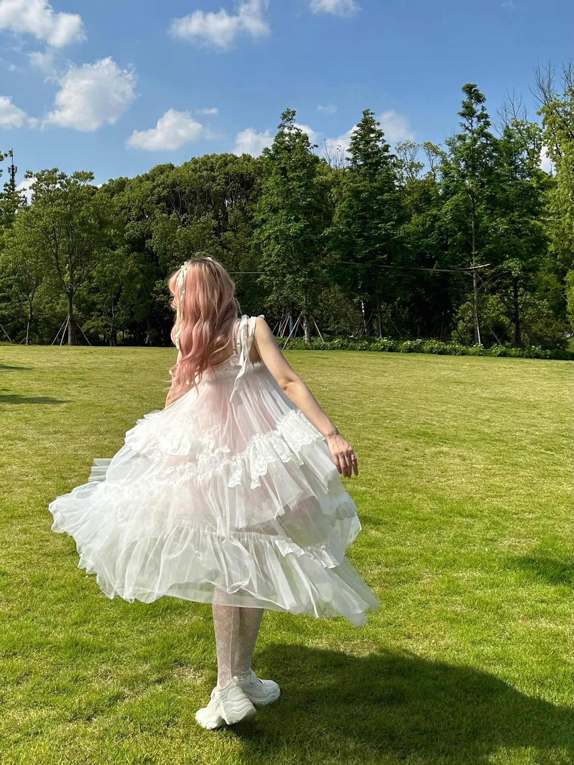 Get trendy with [August Unicorn] Angelic Mist Handmade Outer Dress - Dresses available at Peiliee Shop. Grab yours for $116 today!