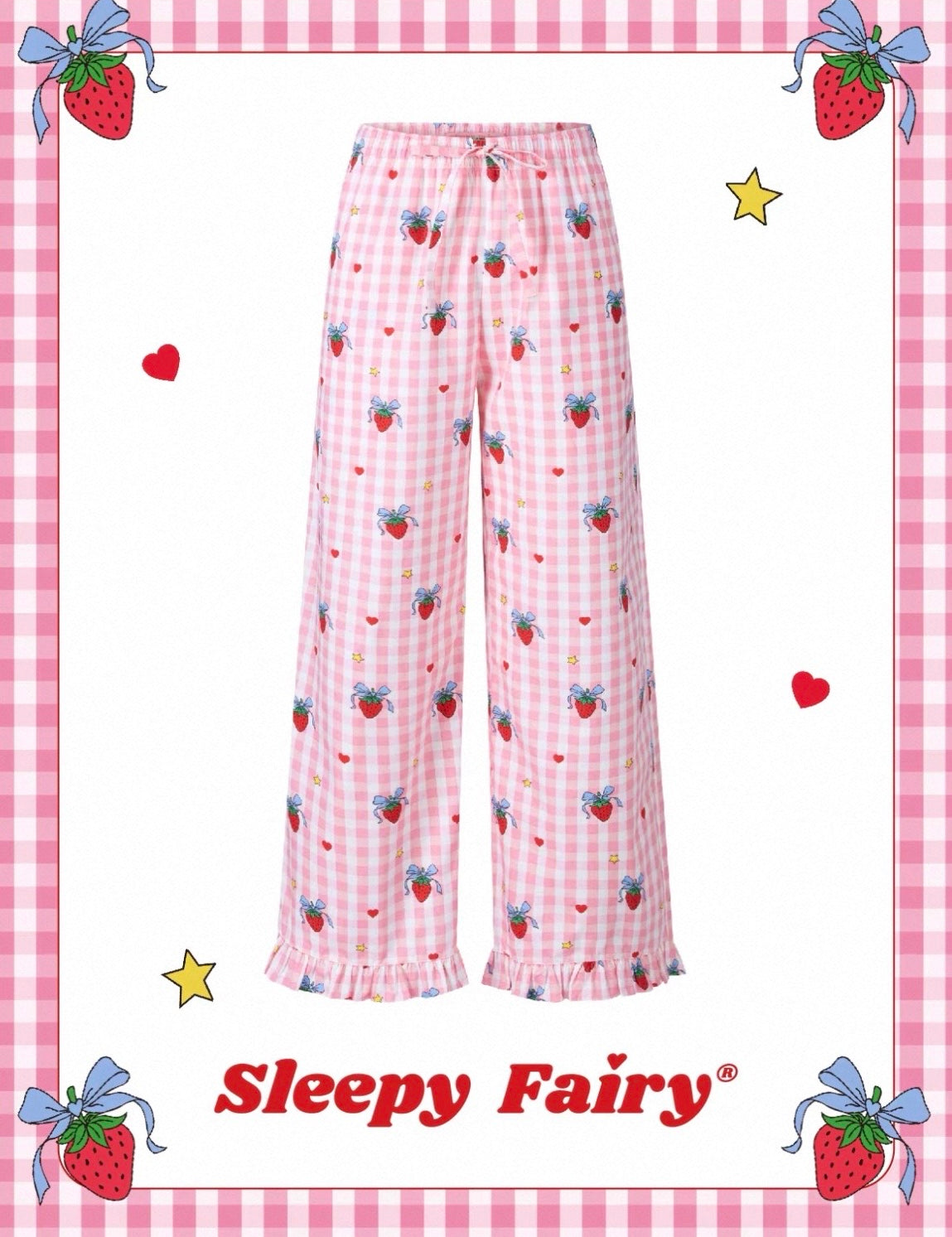 Sleepy Fairy Strawberry Cotton Pajamas Set