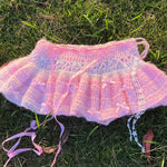 Get trendy with [Customized Handmade] Lil Pink Cake Monster Knitting Top and Skirt set -  available at Peiliee Shop. Grab yours for $59 today!