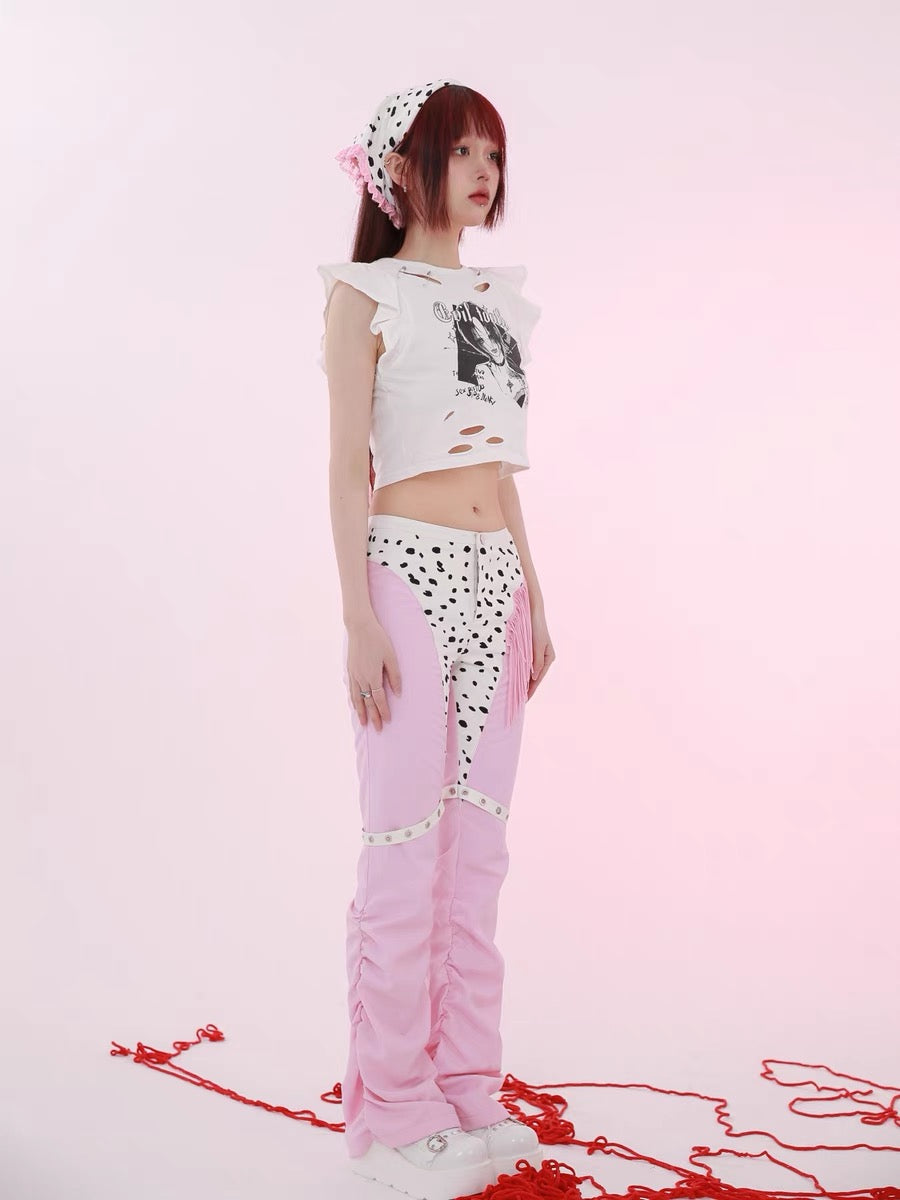 Get trendy with [Evil tooth] My bad girl crop top shirt - Shirts & Tops available at Peiliee Shop. Grab yours for $34 today!