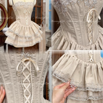 Get trendy with [Mummy Cat] Boîte à musique de ballet lace mini dress and cardigan set - Skirt Suits available at Peiliee Shop. Grab yours for $50 today!