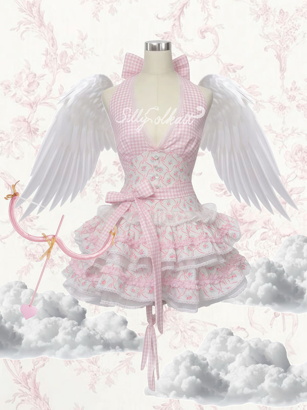 [Sweden Warehouse] Silly Solkatt Seaside Blush Floral Mini Dress