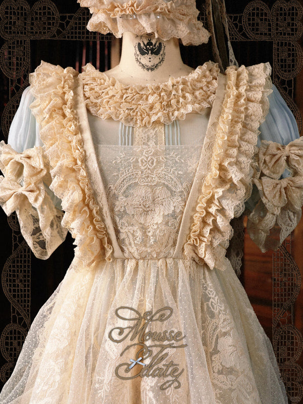 BloodSupply Happy Birthday Mousse Date Cream Lace Apron