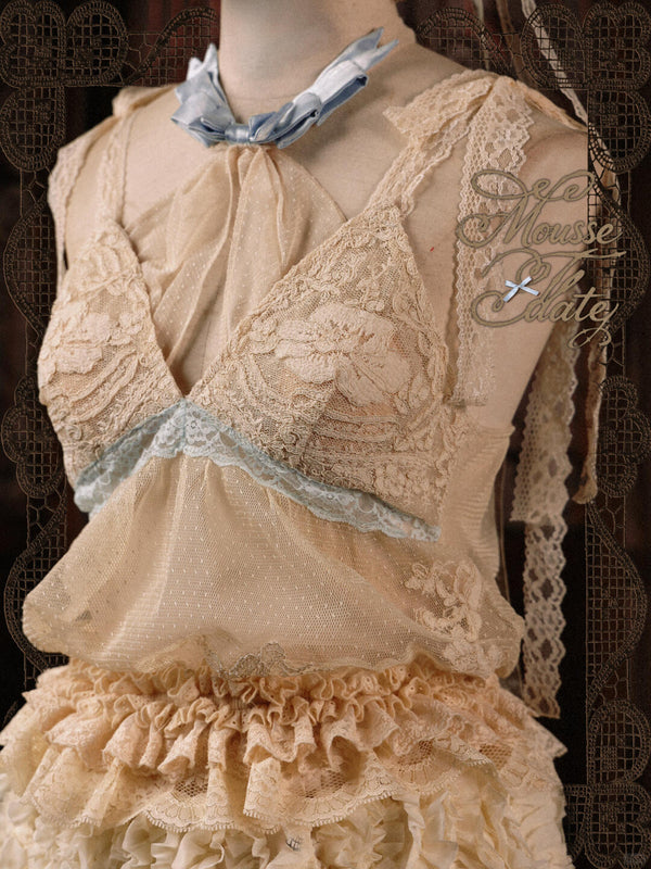Blood Supply Happy Birthday Mousse Date Vintage Lace Top
