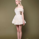 First Date NYC Annie Off Shoulder Bowknot Dress