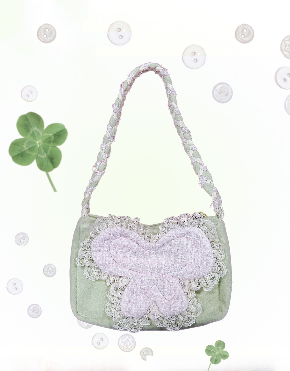 Get trendy with [Rose Island] Spring Butterfly Zipper Shoulder Bag - Handbags available at Peiliee Shop. Grab yours for $38 today!