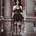 Get trendy with [Blood Supply] Halloween Royal Velvet Gothic Dress - Dresses available at Peiliee Shop. Grab yours for $56 today!
