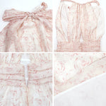 Get trendy with [Mummy Cat] Rose Mist Floral Short Dress - Dress available at Peiliee Shop. Grab yours for $58 today!