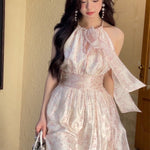 Get trendy with [Mummy Cat] Rose Mist Floral Short Dress - Dress available at Peiliee Shop. Grab yours for $58 today!
