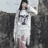 Get trendy with [Blood Supply] Madhouse Distressed Vintage Print Sweatshirt - Shirts & Tops available at Peiliee Shop. Grab yours for $42 today!