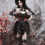 Get trendy with [Blood Supply] Halloween Royal Velvet Gothic Dress - Dresses available at Peiliee Shop. Grab yours for $56 today!
