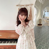 Get trendy with [Rose Candy] Cherry Blossom Floral Dress - Dresses available at Peiliee Shop. Grab yours for $38 today!