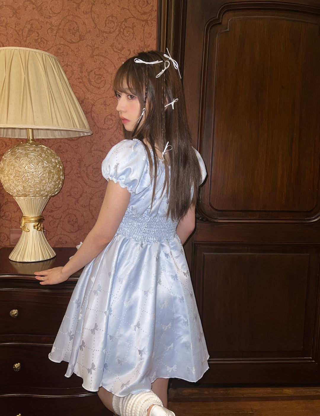Get trendy with [Rose Candy] Moon River Blue Princess Dress - Dresses available at Peiliee Shop. Grab yours for $36 today!