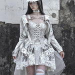 Get trendy with [Blood Supply] Madhouse Distressed Dress Set - Dresses available at Peiliee Shop. Grab yours for $49 today!
