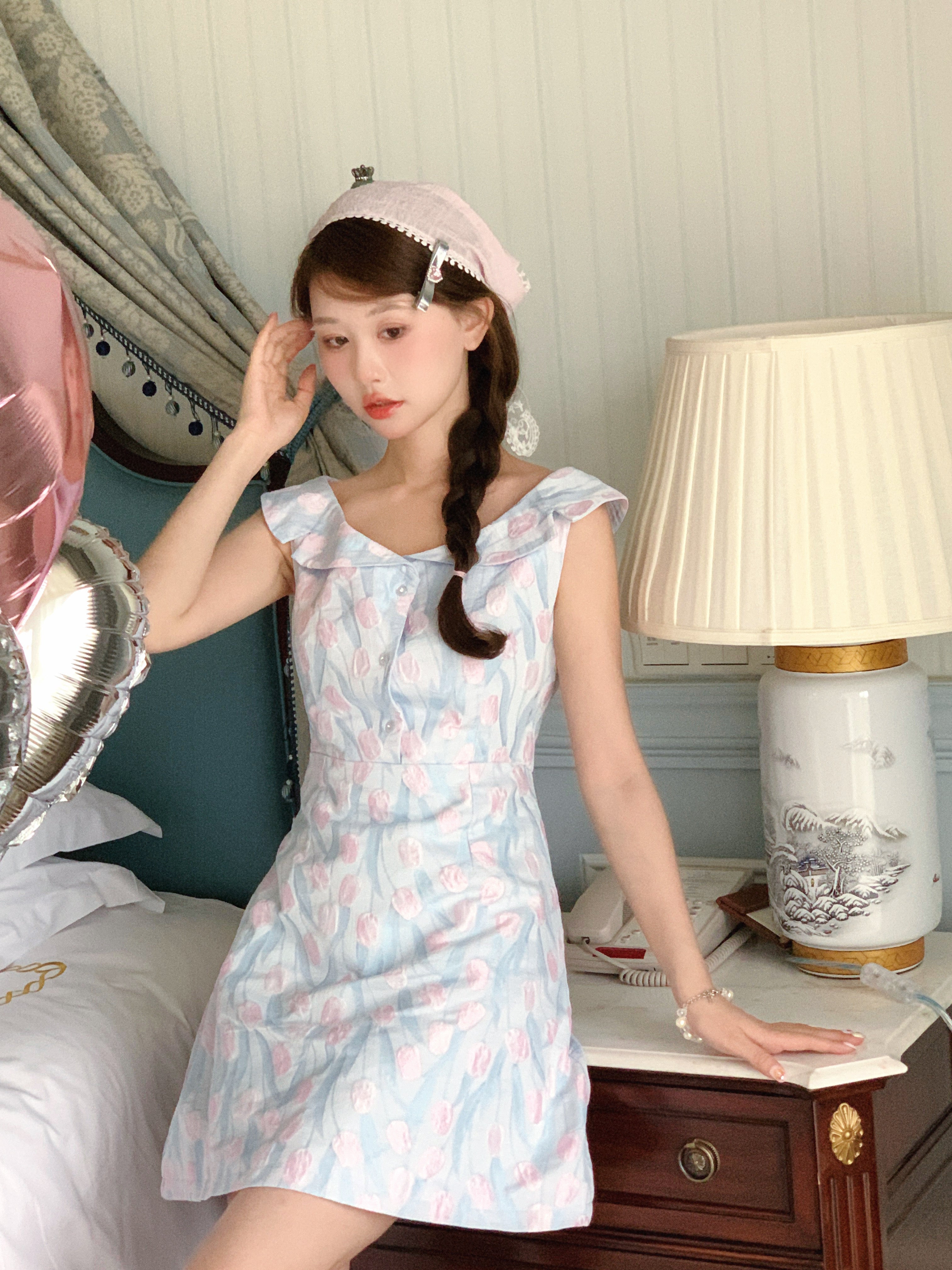 Get trendy with [SALE] Tulip Tale Vintage Mini Dress - Dresses available at Peiliee Shop. Grab yours for $28 today!