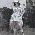 Get trendy with [Blood Supply] Madhouse Distressed Dress Set - Dresses available at Peiliee Shop. Grab yours for $49 today!