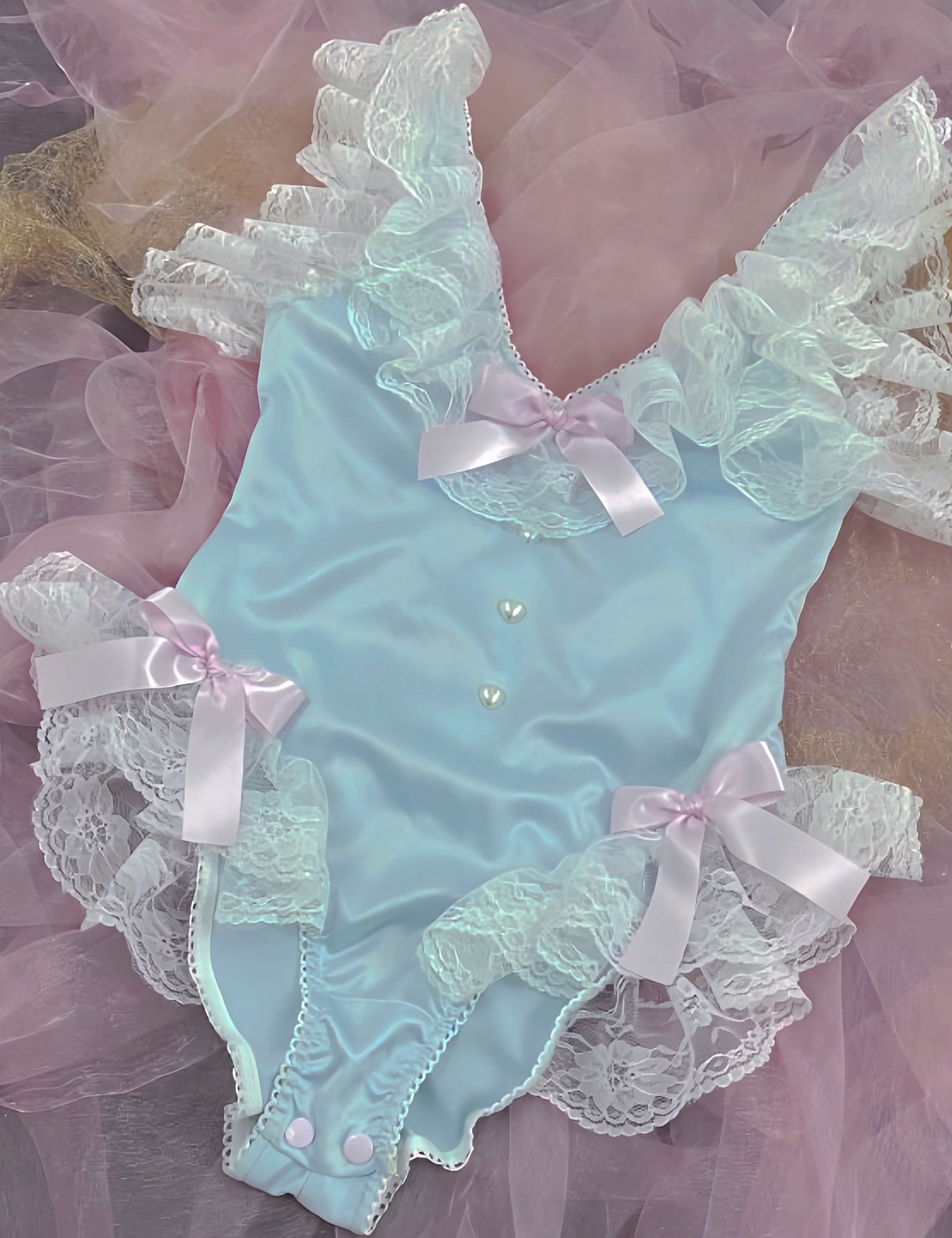 Get trendy with [Handmade Lingeire] Blue Angel Melody Lingerie Bodysuit -  available at Peiliee Shop. Grab yours for $39.90 today!