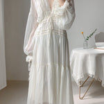 Get trendy with Ocean Heart Lace Maxi Dress - Dresses available at Peiliee Shop. Grab yours for $38 today!