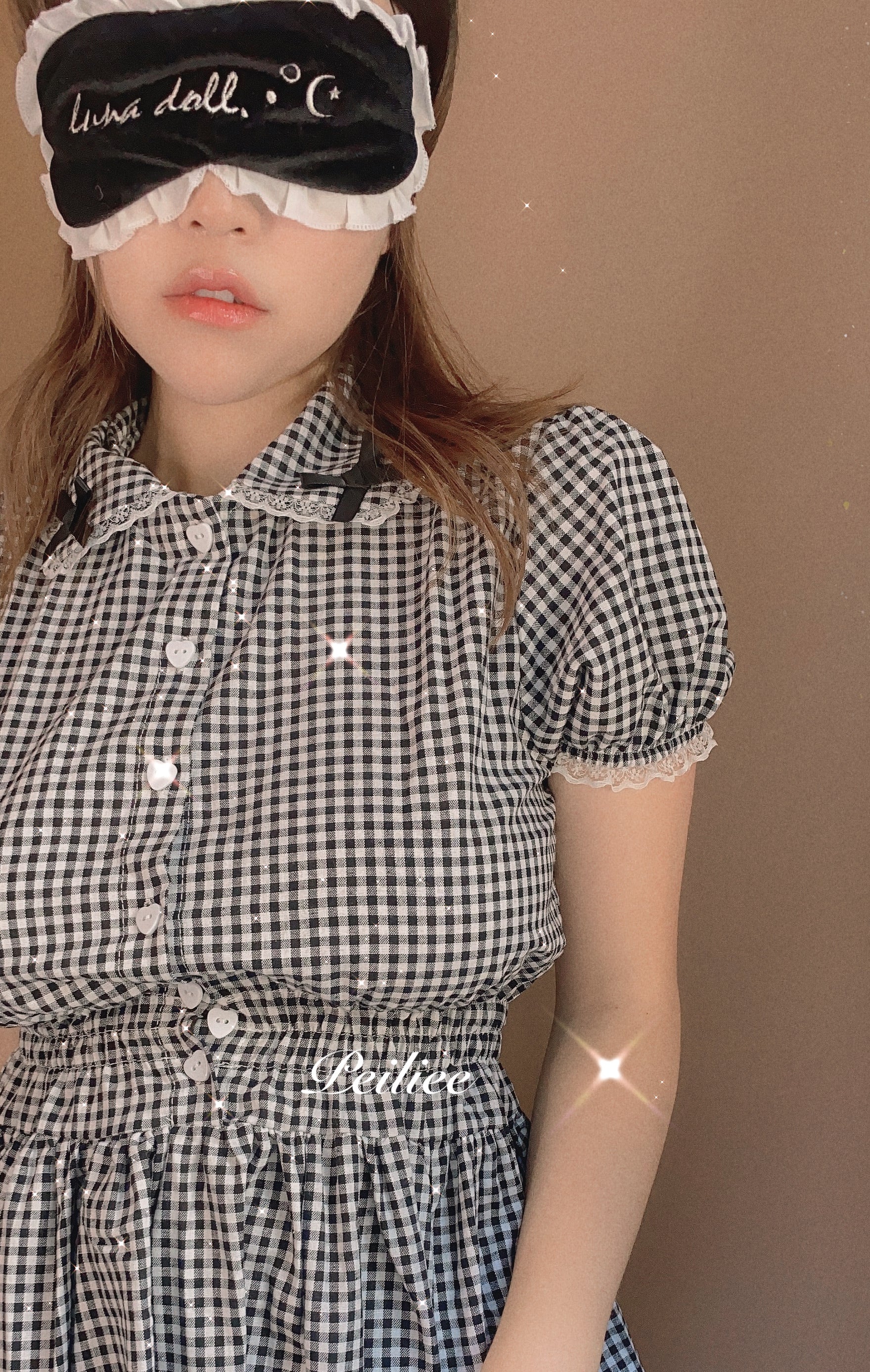 Get trendy with Sweden Warehouse [By Peiliee] Afternoon Tea At Tiffany Gingham Babydoll Mini Dress Lolita 1997 style -  available at Peiliee Shop. Grab yours for $30 today!