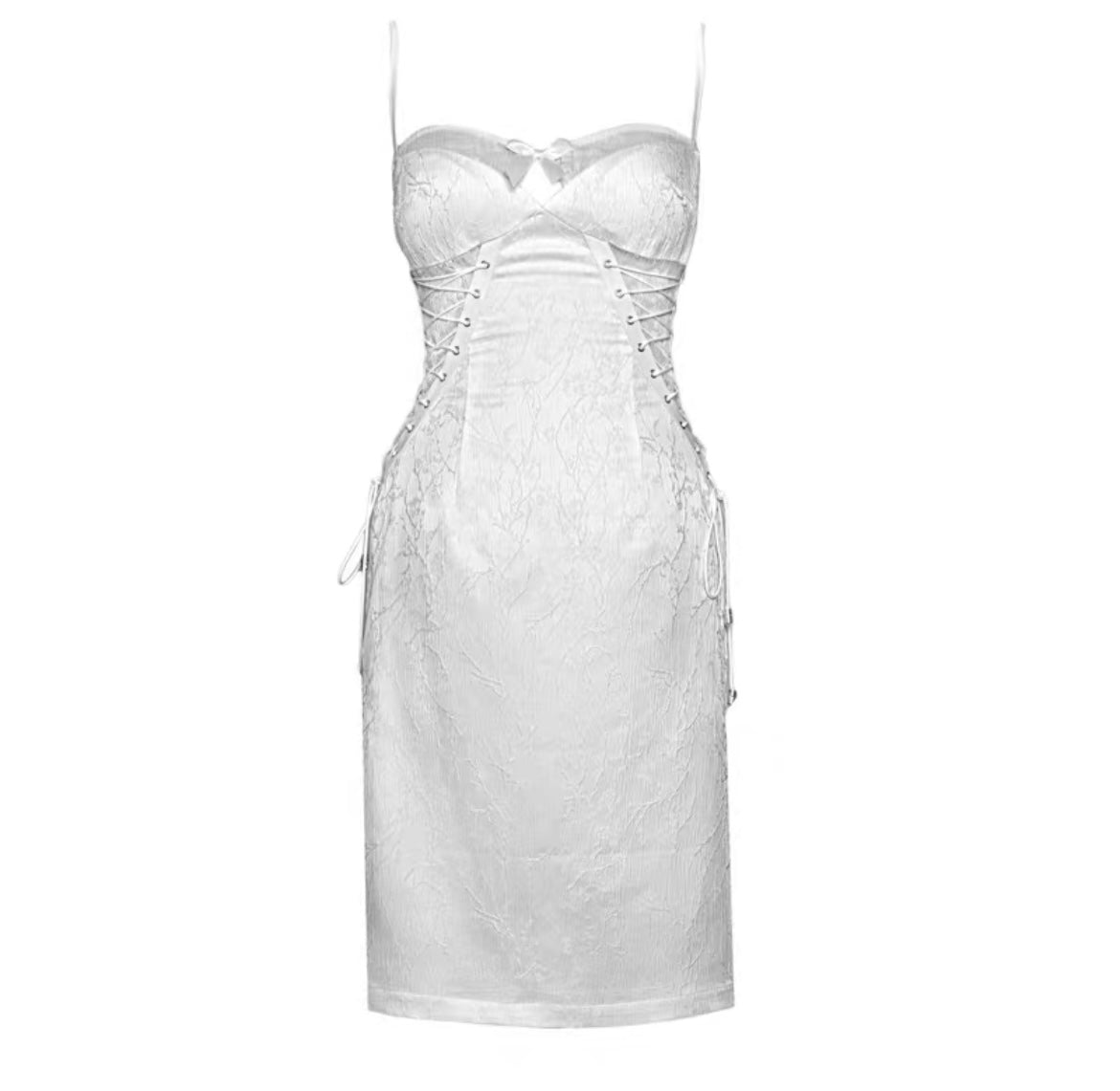 Get trendy with [blood supply]Frost Queen Silver White Strappy Maxi Dress - Dress available at Peiliee Shop. Grab yours for $32 today!