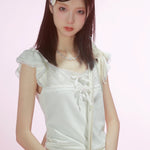 Get trendy with [Rose Island] Bunny dreams crop top -  available at Peiliee Shop. Grab yours for $28 today!