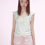 Get trendy with [Rose Island] Bunny dreams crop top -  available at Peiliee Shop. Grab yours for $26 today!