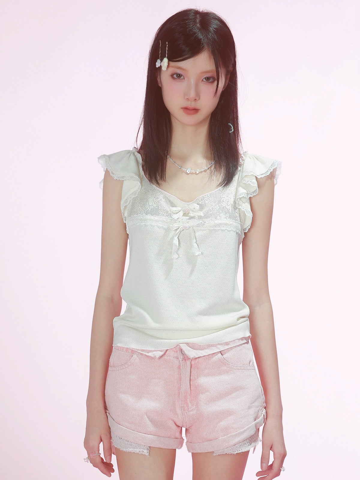 Get trendy with [Rose Island] Bunny dreams crop top -  available at Peiliee Shop. Grab yours for $26 today!