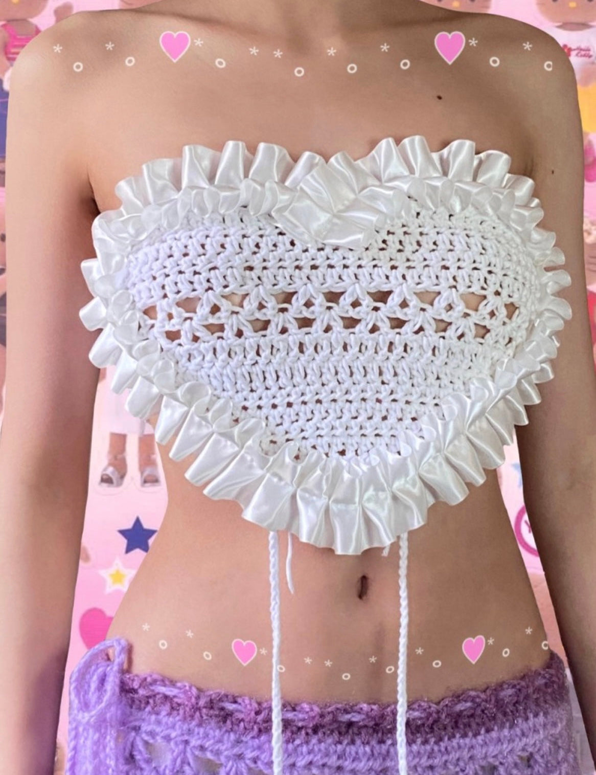 Get trendy with [Customized Handmade] Dolly Hearts Handmade heart shaped knitting top by Windoii Christmas -  available at Peiliee Shop. Grab yours for $45 today!
