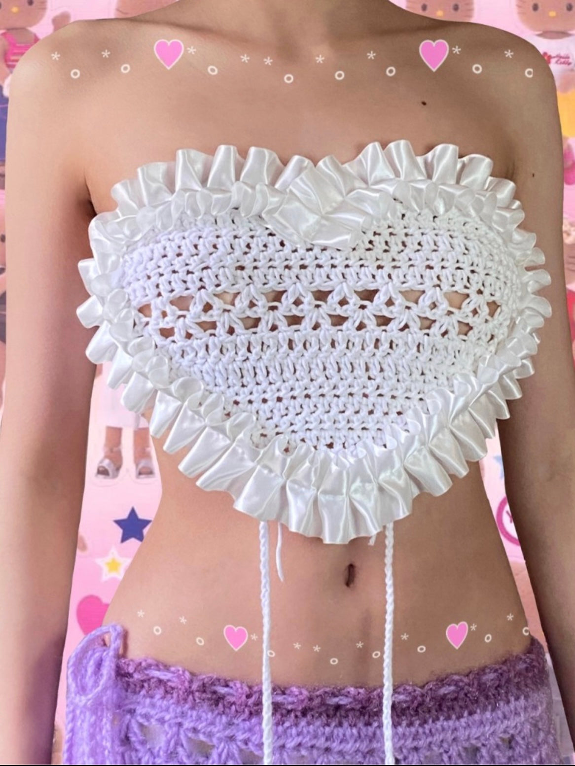 Get trendy with [Customized Handmade] Dolly Hearts Handmade heart shaped knitting top by Windoii Christmas -  available at Peiliee Shop. Grab yours for $45 today!