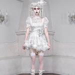 Get trendy with [Blood Supply] Sleepy Alice Doll Core Mini Dress - Clothing available at Peiliee Shop. Grab yours for $52 today!