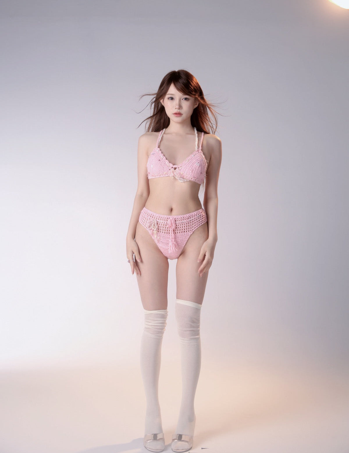 Get trendy with [Rose Island]Adorable Handcrafted Pink Beaded Bikini Collection -  available at Peiliee Shop. Grab yours for $34 today!