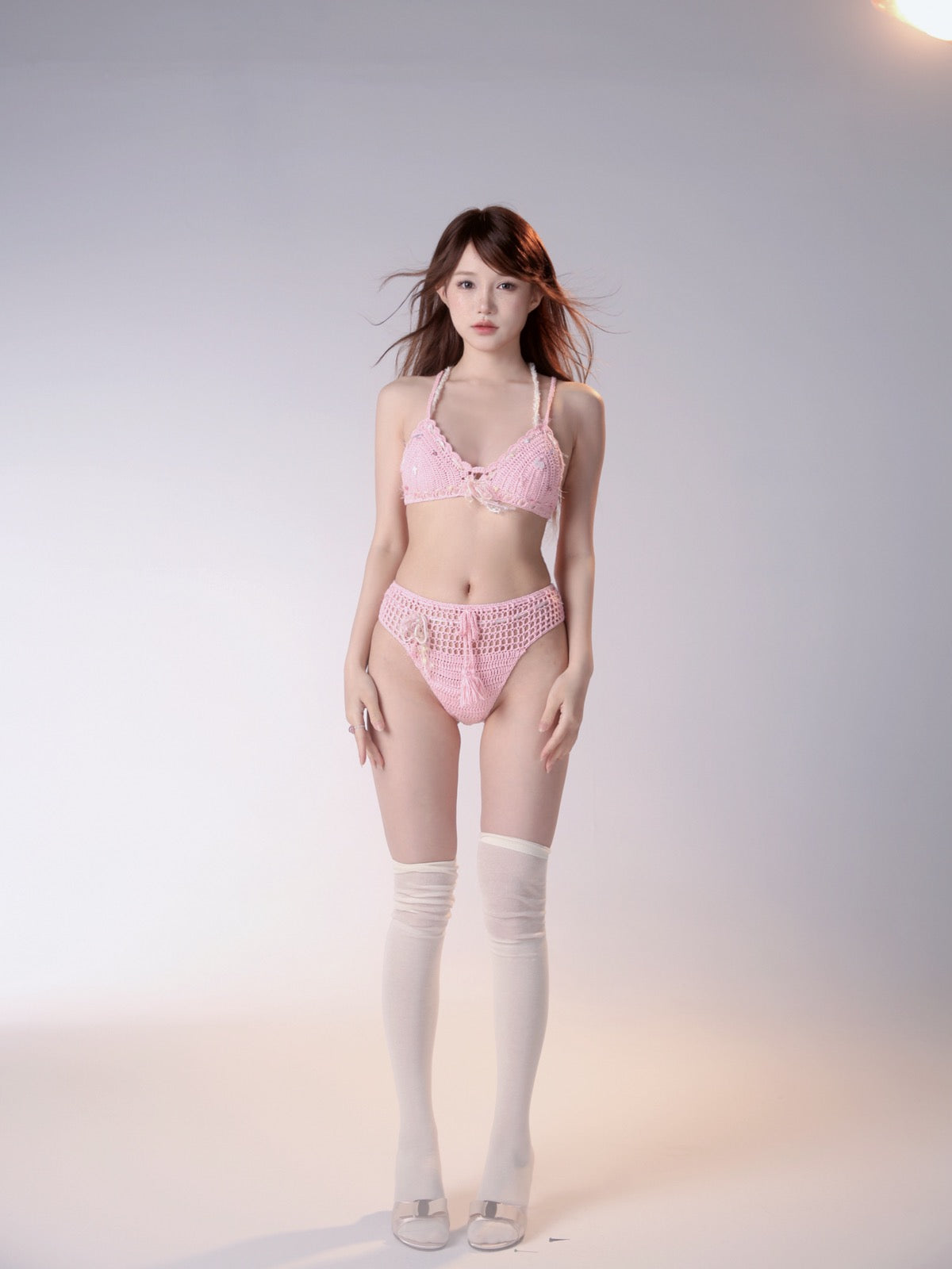 Get trendy with [Rose Island]Adorable Handcrafted Pink Beaded Bikini Collection -  available at Peiliee Shop. Grab yours for $34 today!