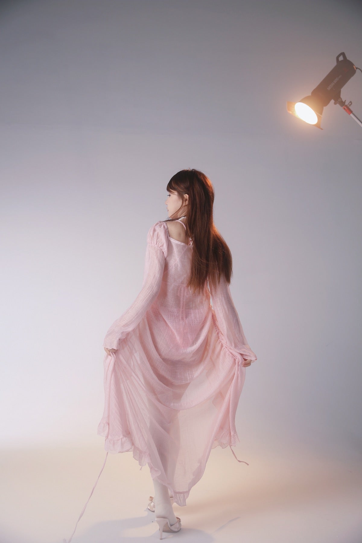 Get trendy with [Rose Island] Sunset Rose Robe Light Bikini Outer Beach wear -  available at Peiliee Shop. Grab yours for $65 today!