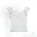 Get trendy with [Rose Island] Bunny dreams crop top -  available at Peiliee Shop. Grab yours for $28 today!