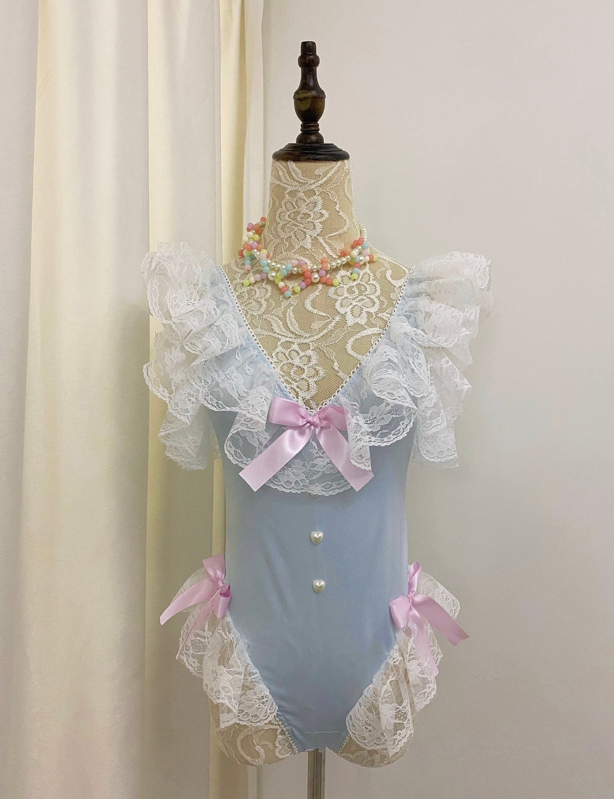 Get trendy with [Handmade Lingeire] Blue Angel Melody Lingerie Bodysuit -  available at Peiliee Shop. Grab yours for $39.90 today!
